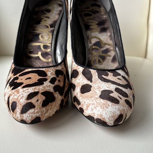 Sam Edelman Animal Print Metal and Lace Up Back Detail Shoes - Picture 4 of 10